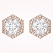 Elegant Round Cut Lab Grown Diamond Earrings