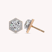 Elegant Round Cut Lab Grown Diamond Earrings