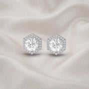 Elegant Round Cut Lab Grown Diamond Earrings