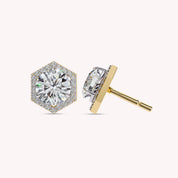 Elegant Round Cut Lab Grown Diamond Earrings