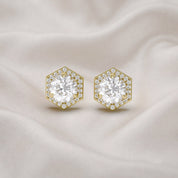 Elegant Round Cut Lab Grown Diamond Earrings