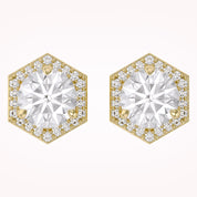 Elegant Round Cut Lab Grown Diamond Earrings