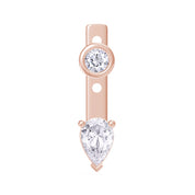 Pear & Round-Shaped Add-On Moissanite Earrings