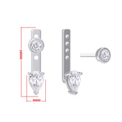 Pear & Round-Shaped Add-On Moissanite Earrings