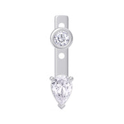 Pear & Round-Shaped Add-On Moissanite Earrings