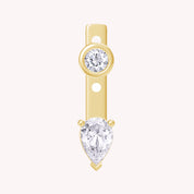 Pear & Round-Shaped Add-On Moissanite Earrings