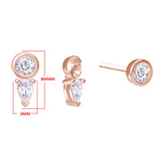 Pear Shape Add on Lab Grown Diamond Stud Earrings