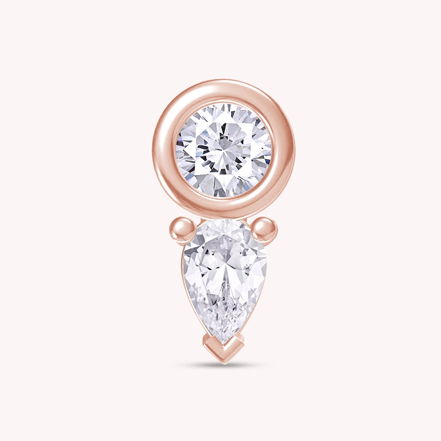 Pear Shape Add on Lab Grown Diamond Stud Earrings