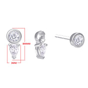Pear Shape Add on Lab Grown Diamond Stud Earrings