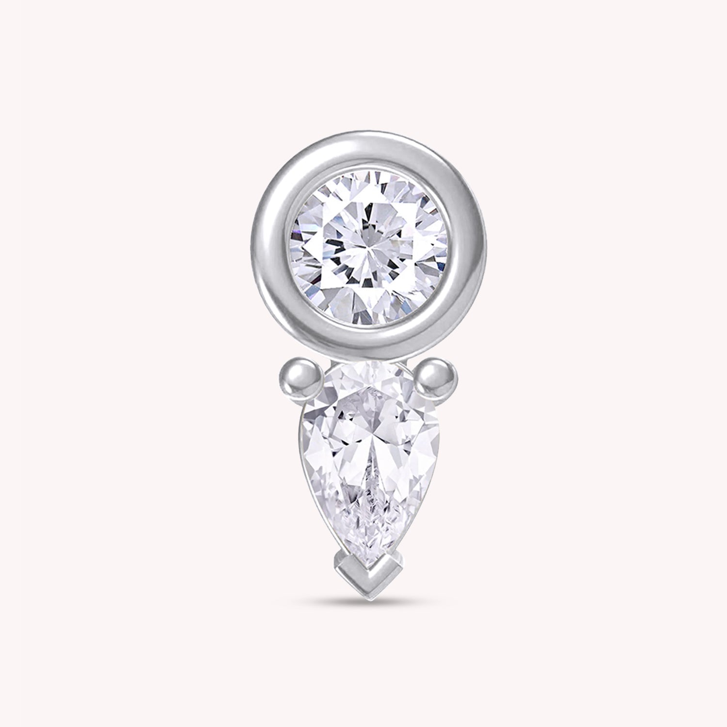 Pear Shape Add on Lab Grown Diamond Stud Earrings