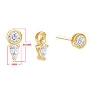 Pear Shape Add on Lab Grown Diamond Stud Earrings