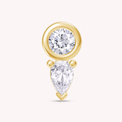 Pear Shape Add on Lab Grown Diamond Stud Earrings
