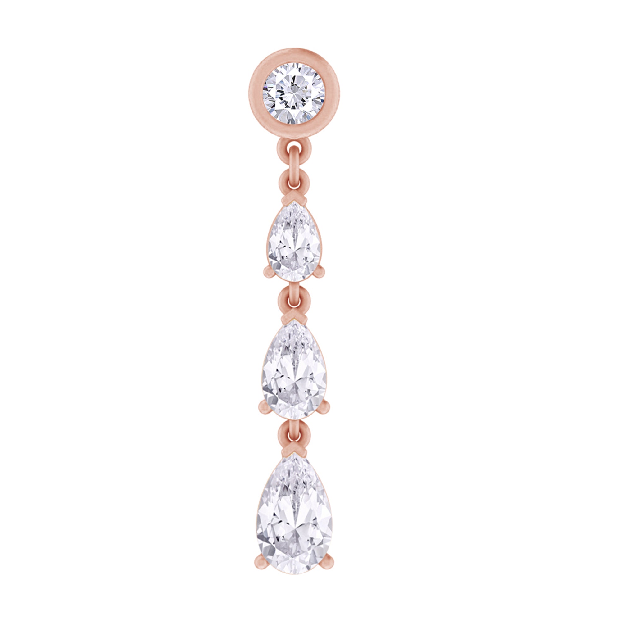 Lab Grown Diamond Glamorous Degrade Dangling Earrings