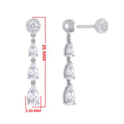 Lab Grown Diamond Glamorous Degrade Dangling Earrings