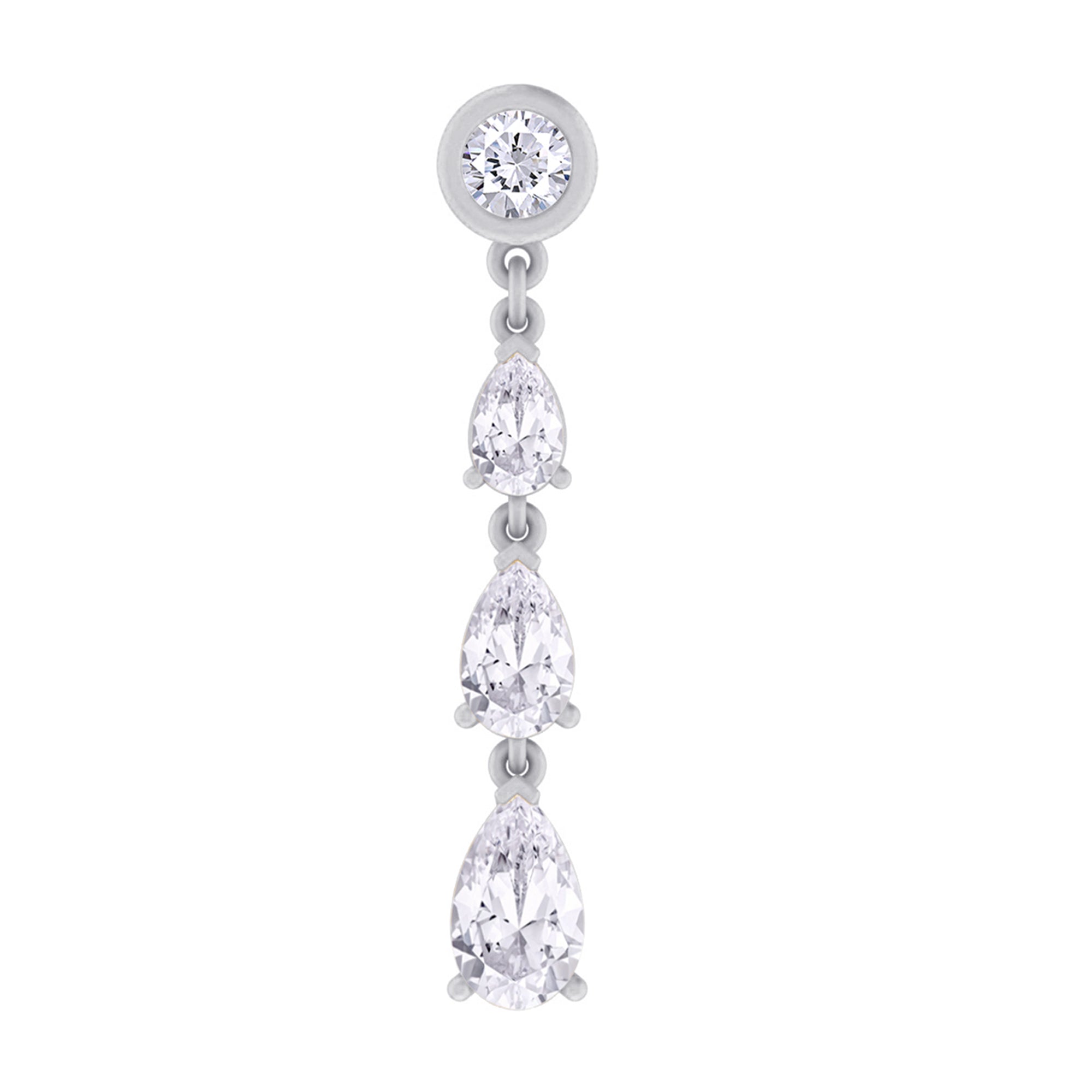 Lab Grown Diamond Glamorous Degrade Dangling Earrings
