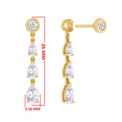 Lab Grown Diamond Glamorous Degrade Dangling Earrings
