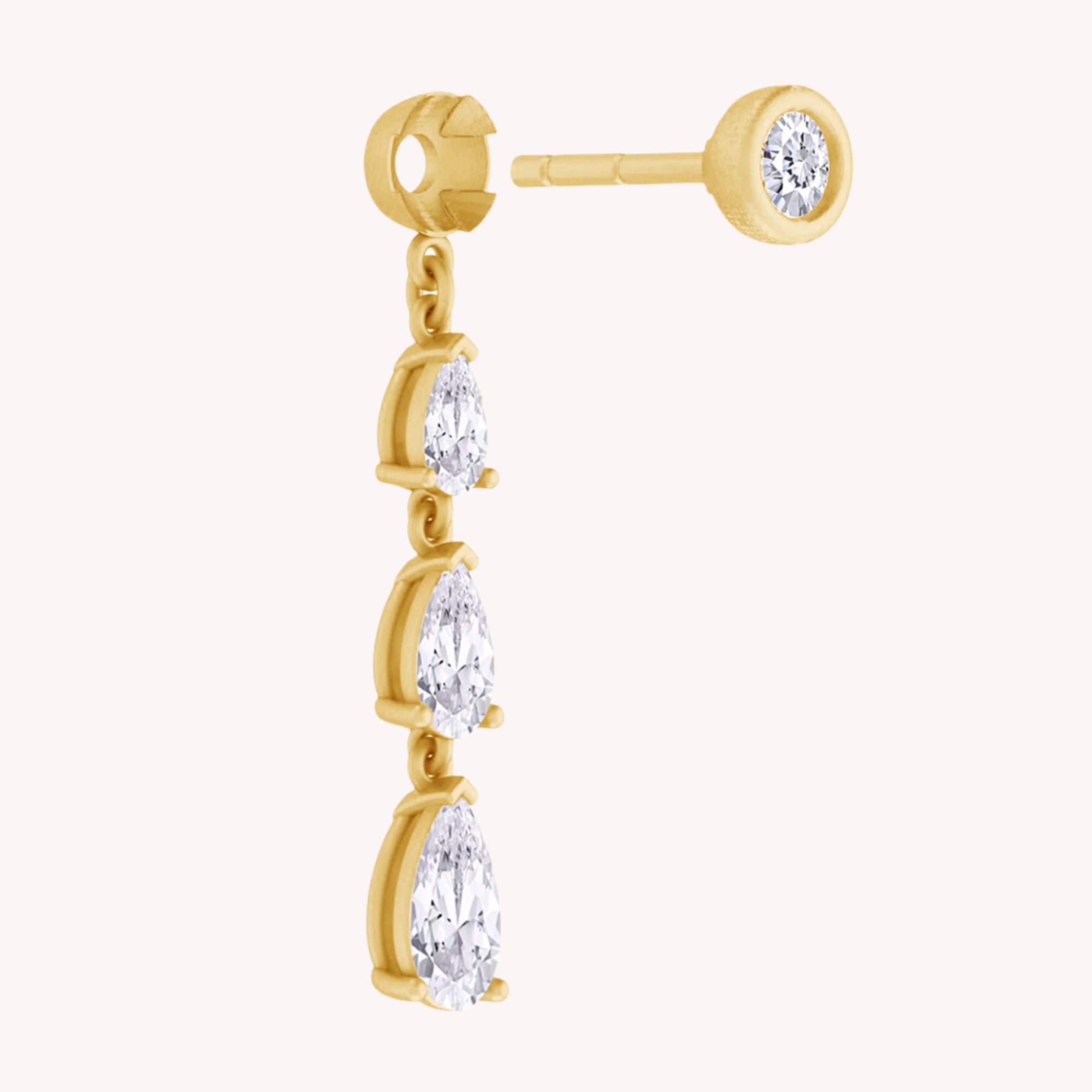 Lab Grown Diamond Glamorous Degrade Dangling Earrings