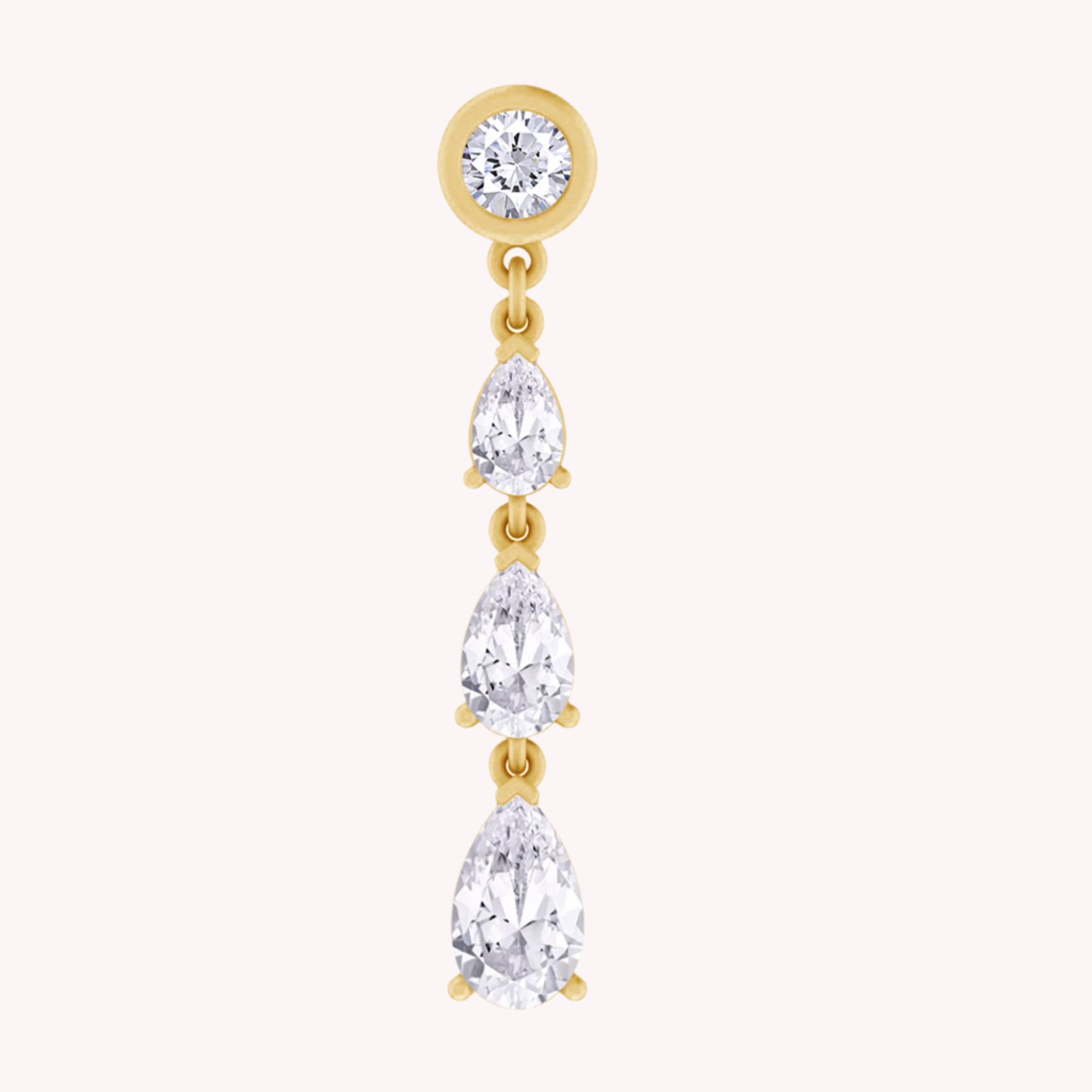 Lab Grown Diamond Glamorous Degrade Dangling Earrings