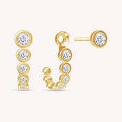 Lab Grown Diamond Add On Semi-Hoop Earrings