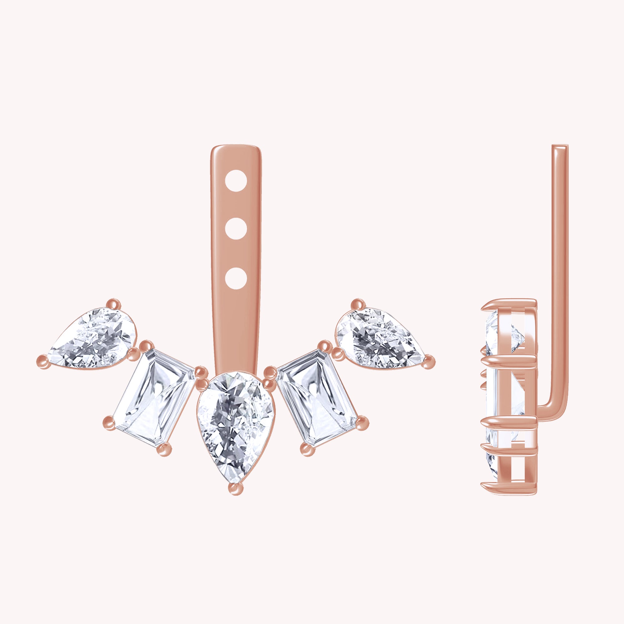Multi Shaped Add-On Moissanite Earrings