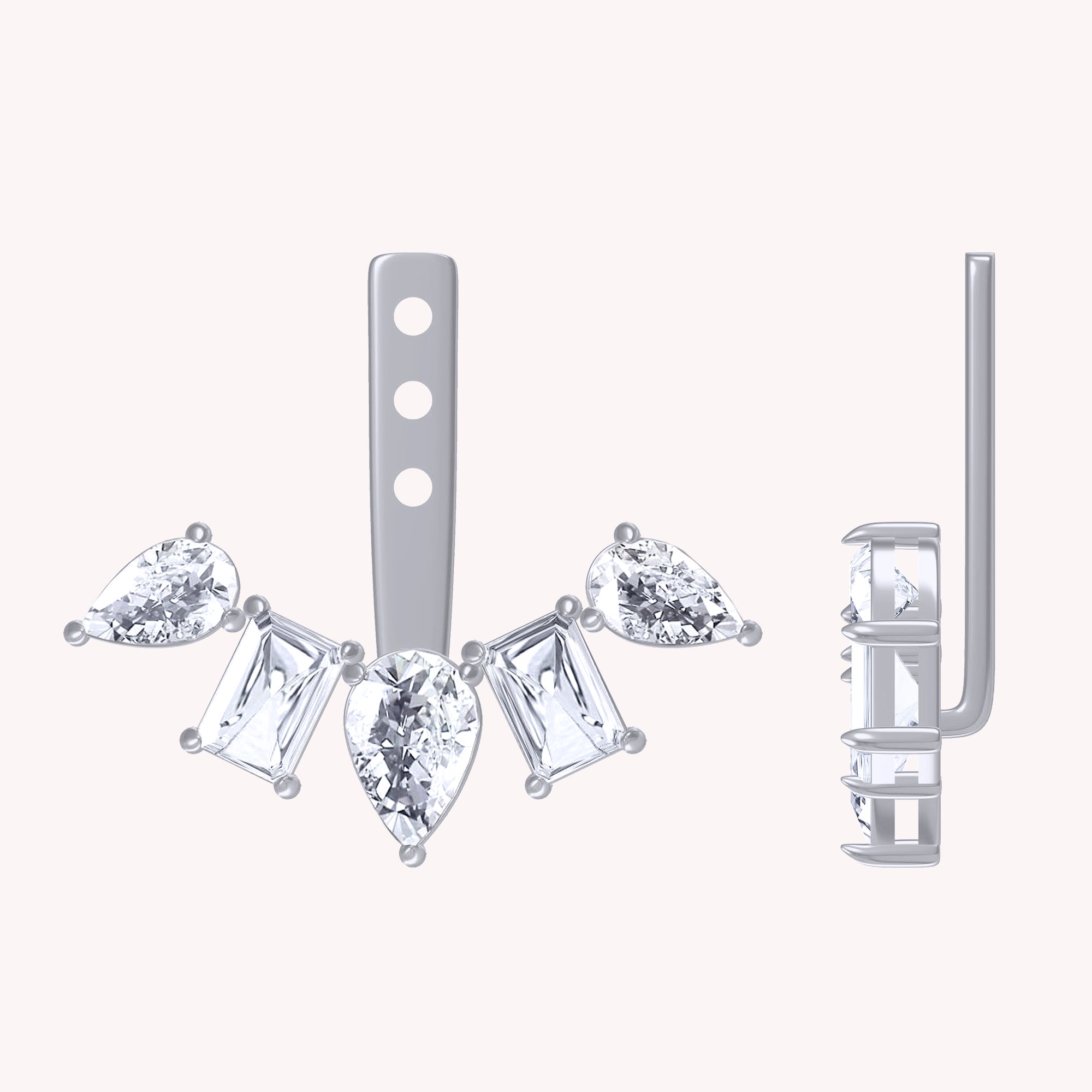 Multi Shaped Add-On Moissanite Earrings