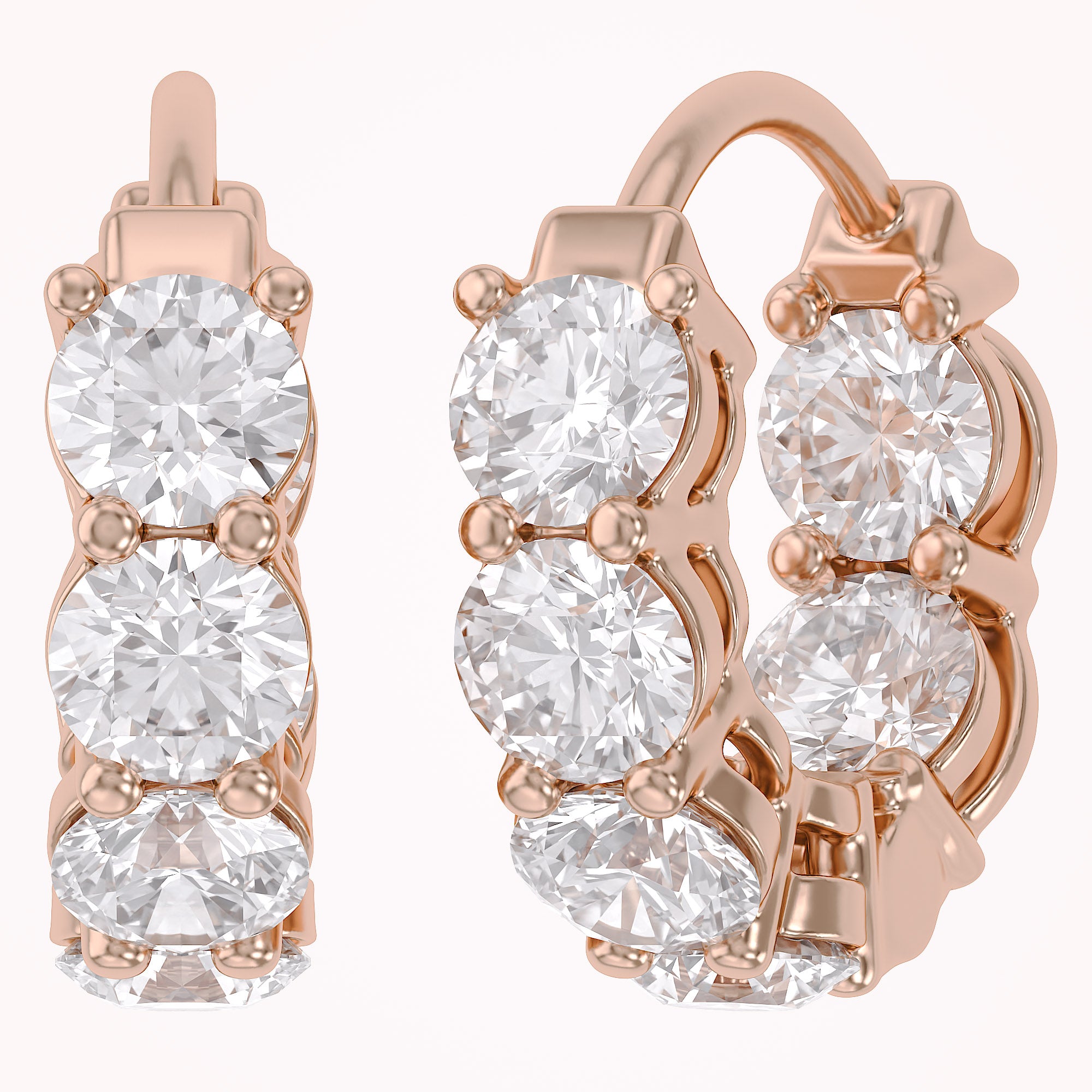 IGI Certified Lab Grown Diamond Insideout Hoop Earrings