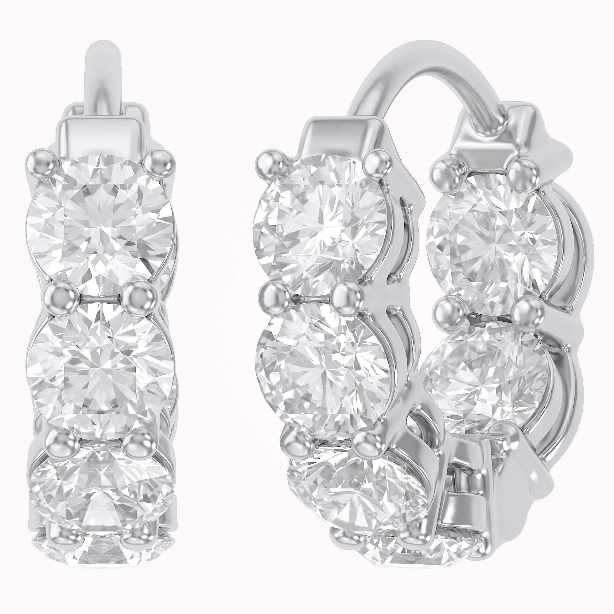 IGI Certified Lab Grown Diamond Insideout Hoop Earrings