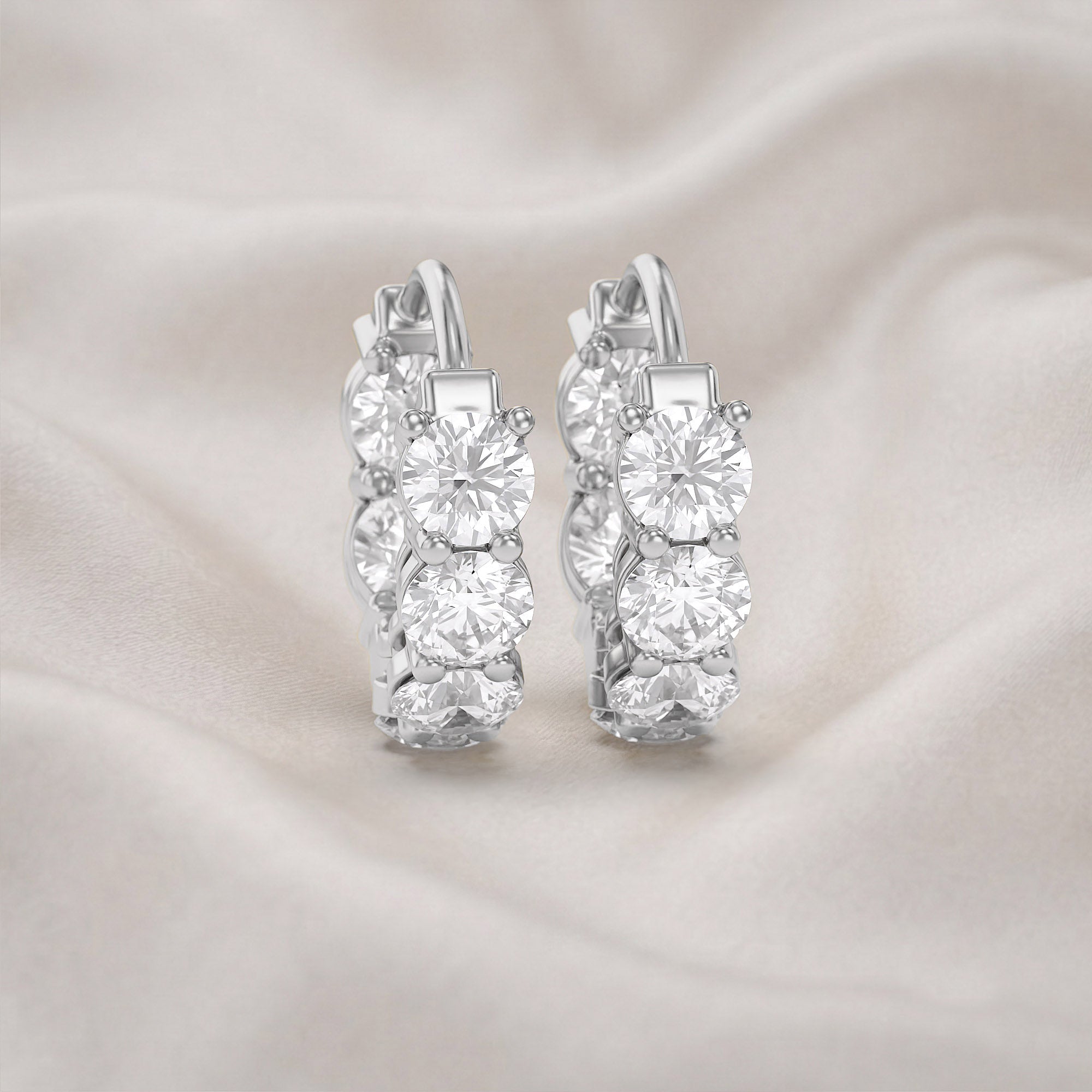 IGI Certified Lab Grown Diamond Insideout Hoop Earrings