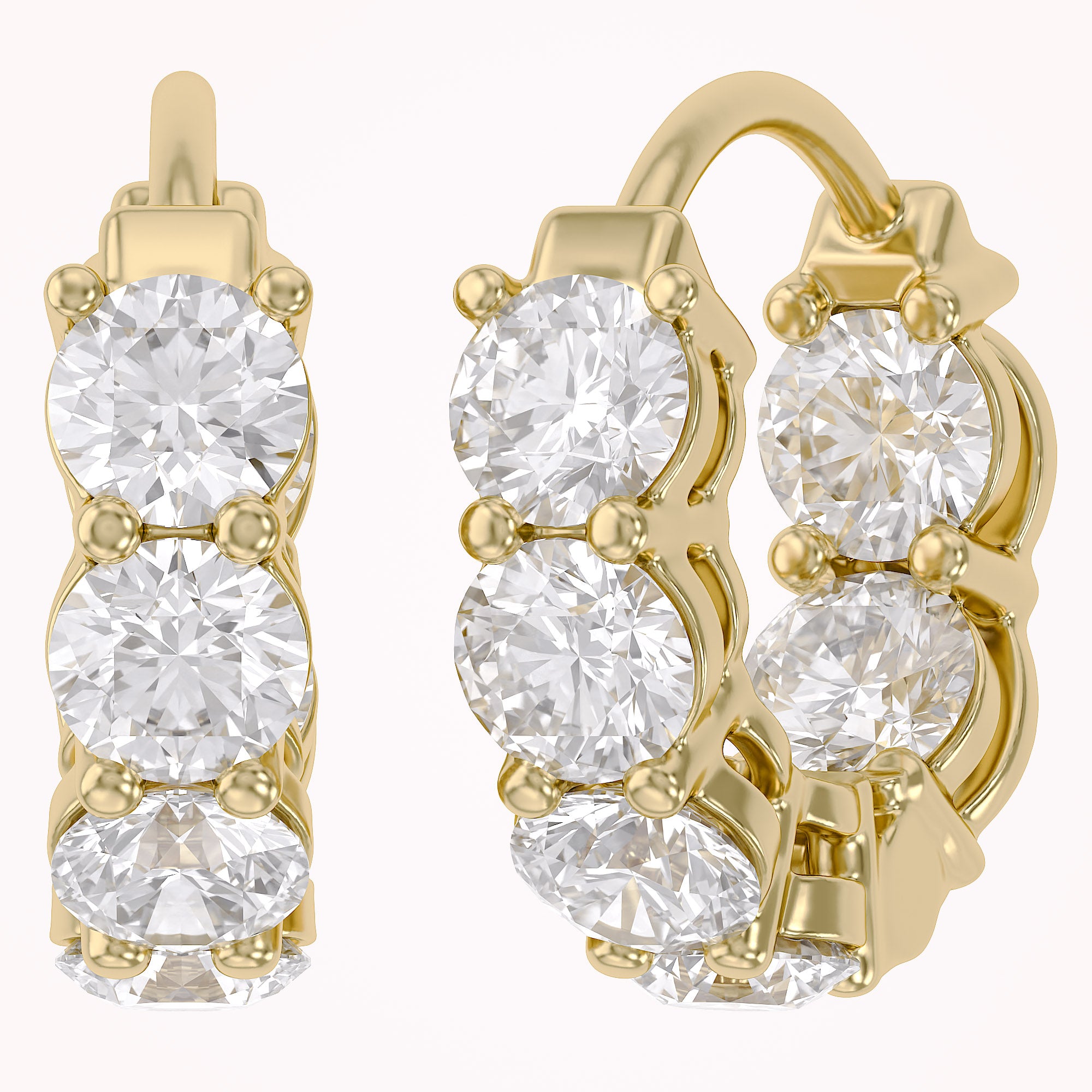 IGI Certified Lab Grown Diamond Insideout Hoop Earrings