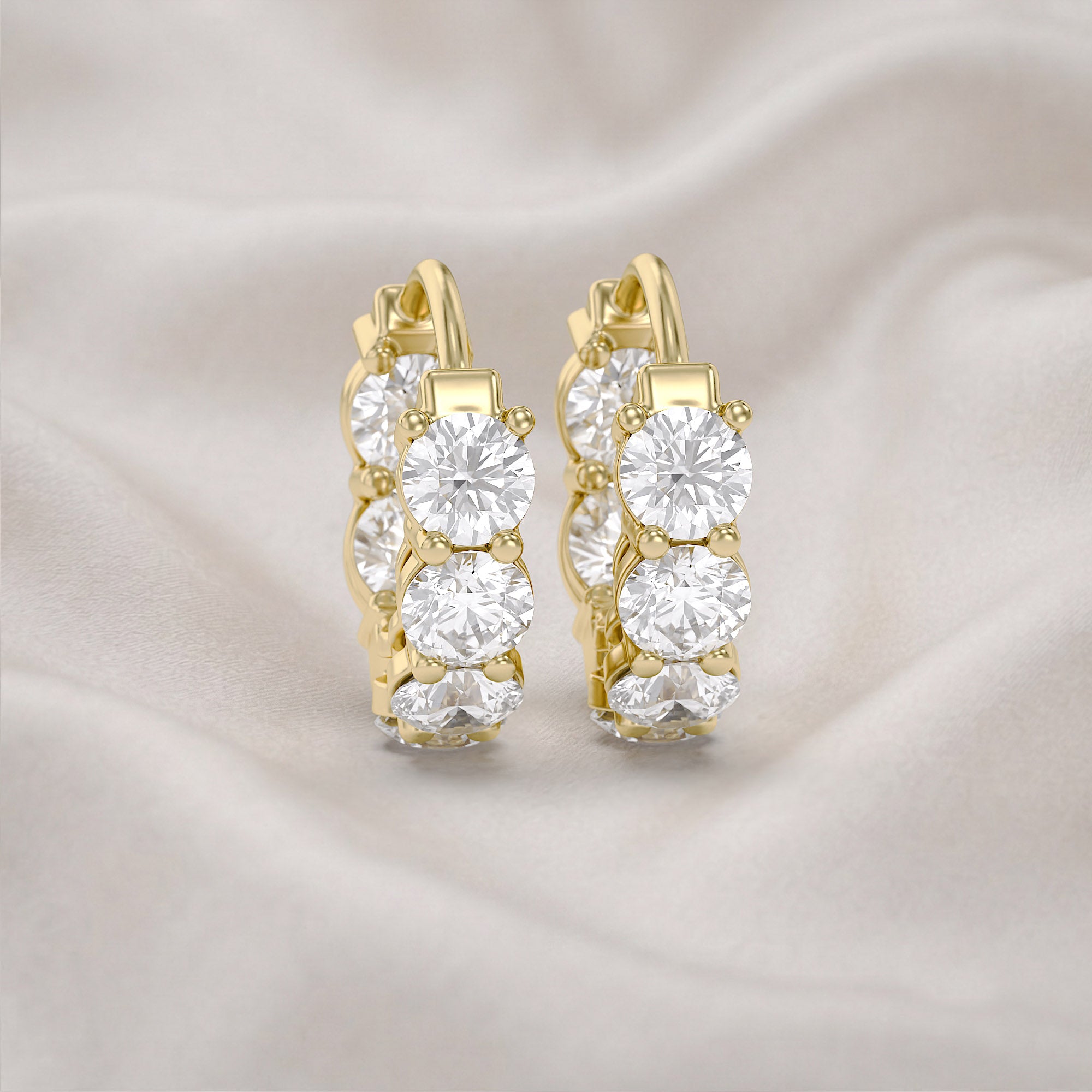 IGI Certified Lab Grown Diamond Insideout Hoop Earrings