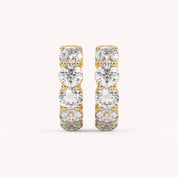 IGI Certified Lab Grown Diamond Five Stone Hoop Earrings