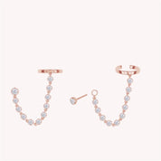 Moissanite Ear Cuff Earrings
