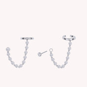 Moissanite Ear Cuff Earrings