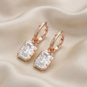5.95 Carat Radiant Cut Lab Grown Diamond Drop Dangle Earrings