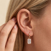 5.95 Carat Radiant Cut Lab Grown Diamond Drop Dangle Earrings