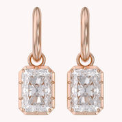 5.95 Carat Radiant Cut Lab Grown Diamond Drop Dangle Earrings