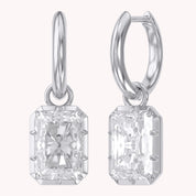 5.95 Carat Radiant Cut Lab Grown Diamond Drop Dangle Earrings