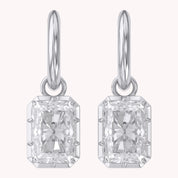 5.95 Carat Radiant Cut Lab Grown Diamond Drop Dangle Earrings