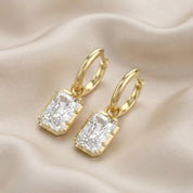 5.95 Carat Radiant Cut Lab Grown Diamond Drop Dangle Earrings