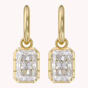 5.95 Carat Radiant Cut Lab Grown Diamond Drop Dangle Earrings