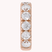White Cubic Zirconia Single Piece Cuff Earrings