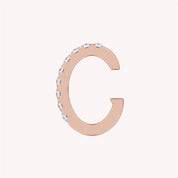 Lab Created Moissanite Single Piece Cuff Earrings