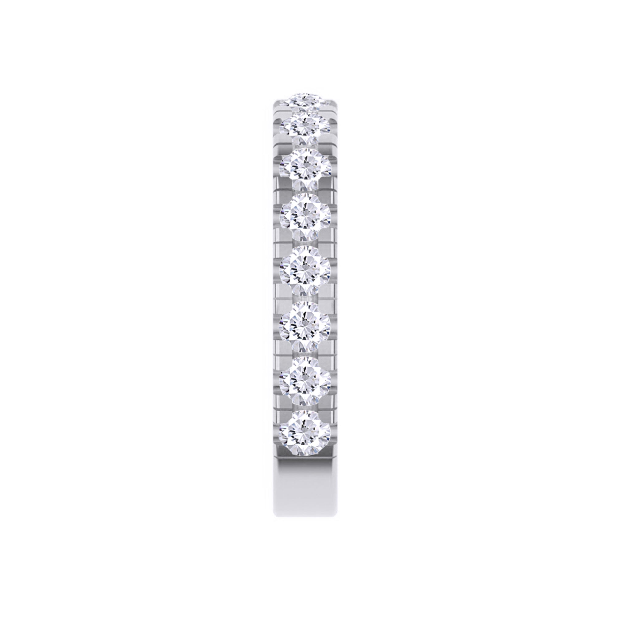 White Cubic Zirconia Single Piece Cuff Earrings