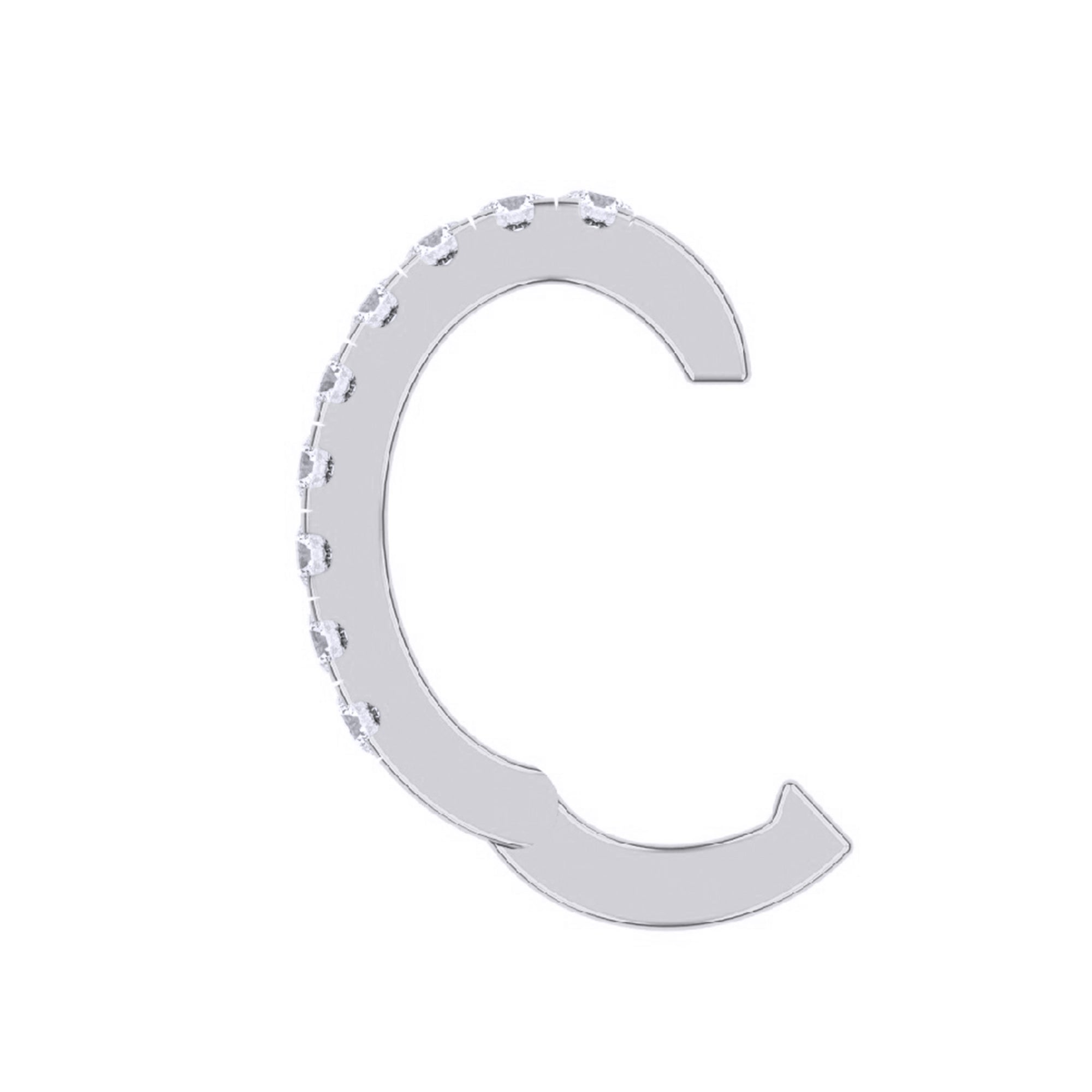 Lab Grown Diamond Single Piece Cuff Earrings
