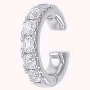 Lab Created Moissanite Single Piece Cuff Earrings