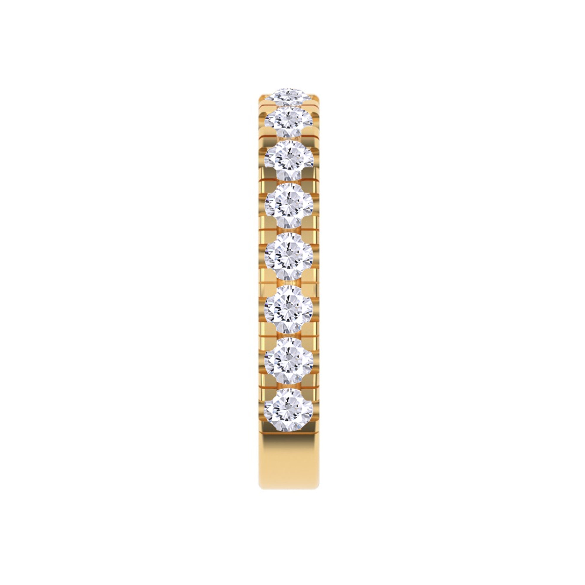 Lab Created Moissanite Single Piece Cuff Earrings