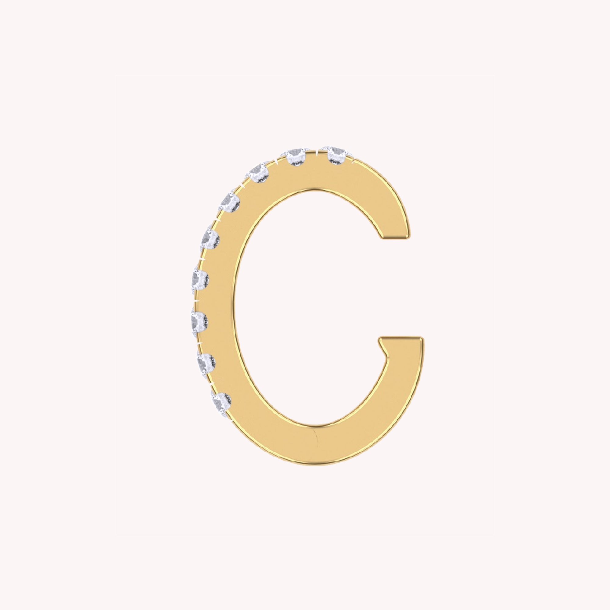 Lab Grown Diamond Single Piece Cuff Earrings