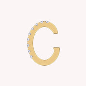 Lab Created Moissanite Single Piece Cuff Earrings