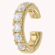 Lab Created Moissanite Single Piece Cuff Earrings