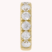 Lab Created Moissanite Single Piece Cuff Earrings